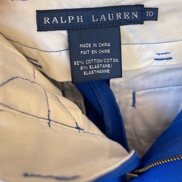 RALPH LAUREN Cobalt Blue High End Jodhpurs Riding Pants Soft Suede 10 Nice NEW!! - Picture 3 of 12